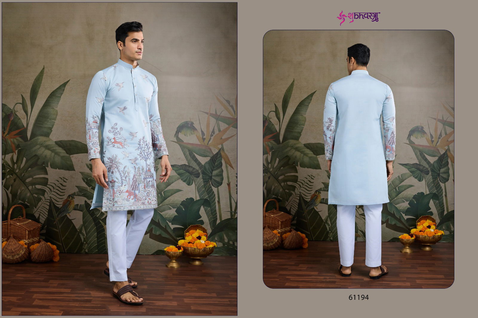 The Desi Edit By Shubhvastra Embroidered Mens Kurta Wholesale Shop In Surat